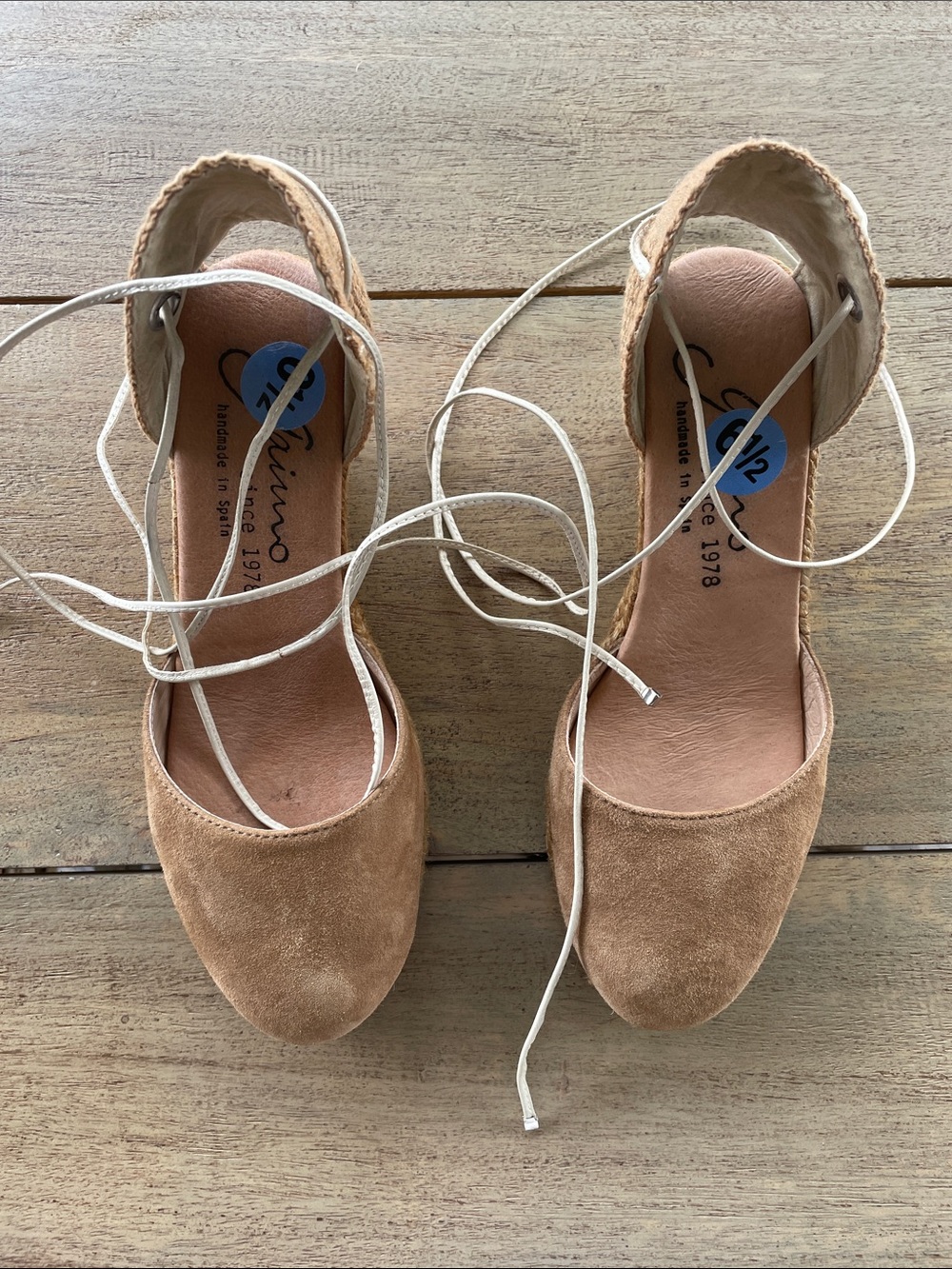 Gaimo Suede Closed Toe Wedge Espadrilles  
Handmade  in Spain 
NWOT TAG/BOX